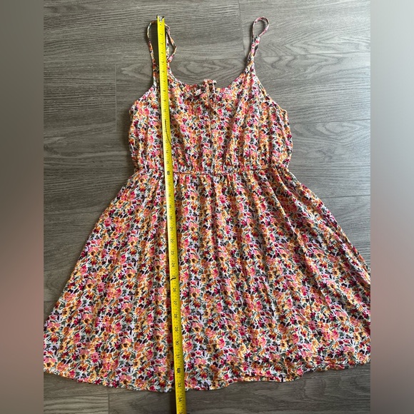 Roxy Everything Is Fine Dress Pastel Rose Floral Mini Dress Size Large - Picture 9 of 13